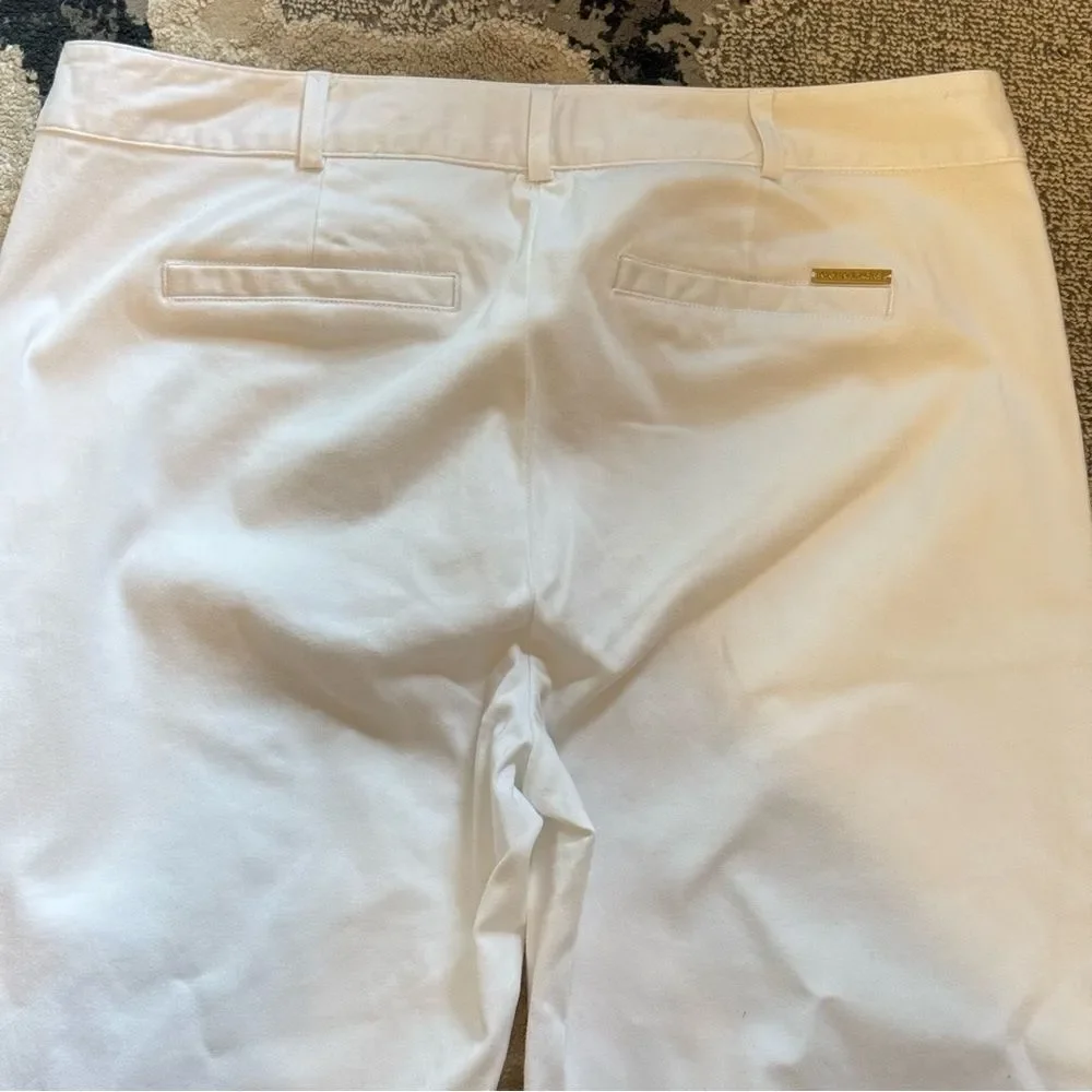 Michael Michael Kors White Stretch Cotton Slim Ankle Chino Pants Size 8 - Picture 6 of 9